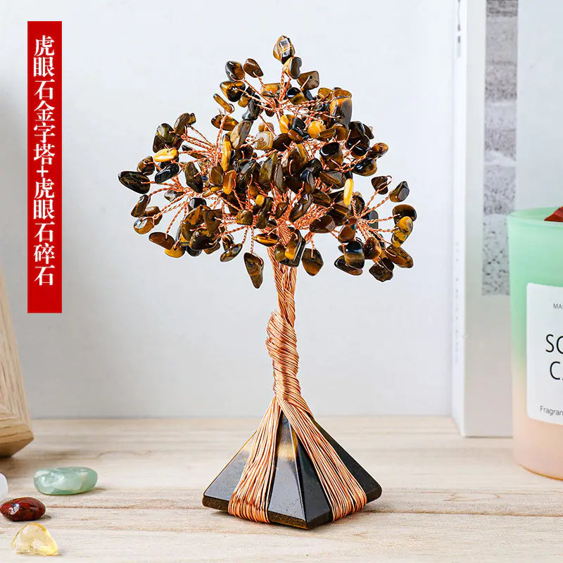 Natural Crystal Pyramid with Orgone Base Energy Tower