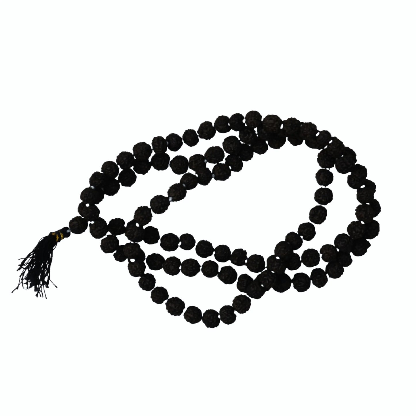 Certified Original Nepali Rudraksha Mala Black 6mm for Wearing And Japa Mala Rosary Garland | Pooja Articles Natural Original 5 Mukhi Authentic Rudraksha Mala Pendant Necklace Bracelets Beads