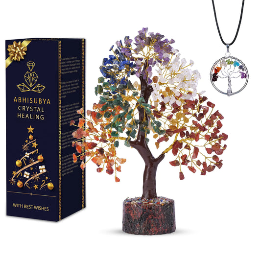 7 Chakra Tree Crystal Decor Tree of Life Feng Shui Tree for Fortune Spiritual Gifts Money Tree Crystal Tree for Positive Energy Feng Shui Tree Crystal Tree Tree of Life Chakra