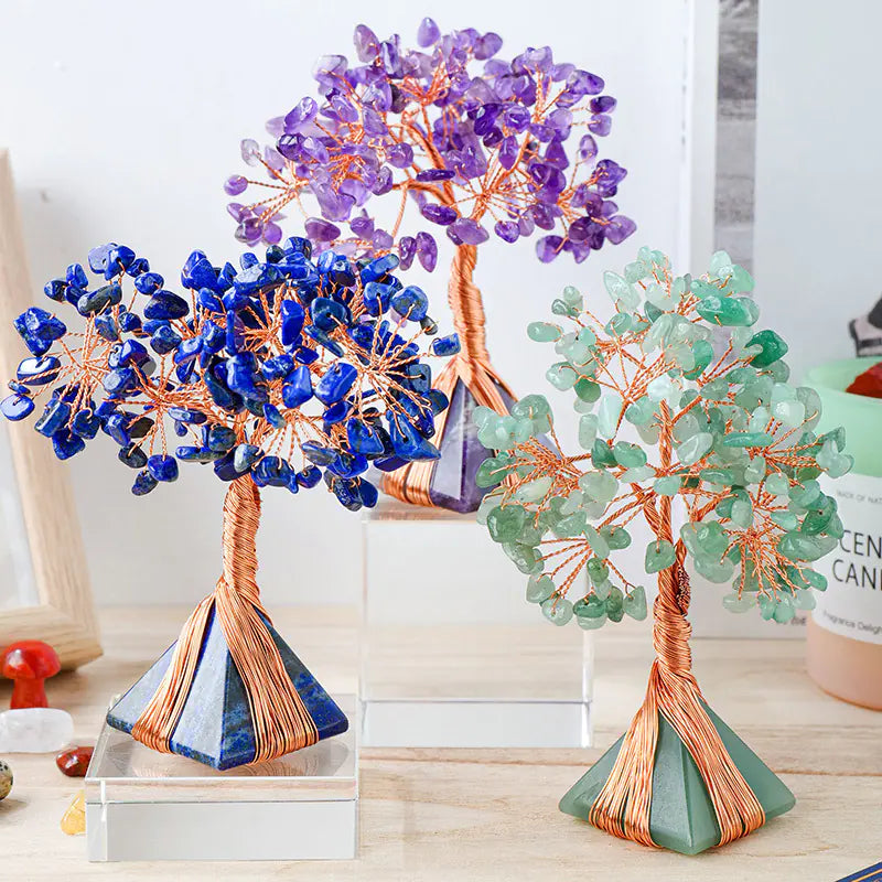 Natural Crystal Pyramid with Orgone Base Energy Tower