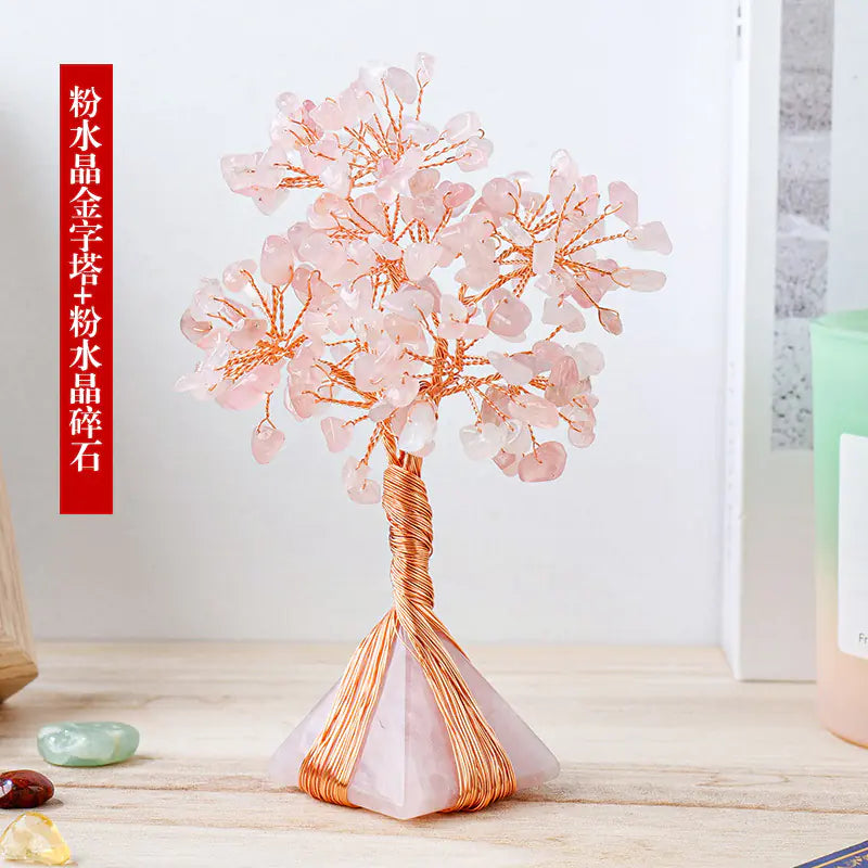 Natural Crystal Pyramid with Orgone Base Energy Tower