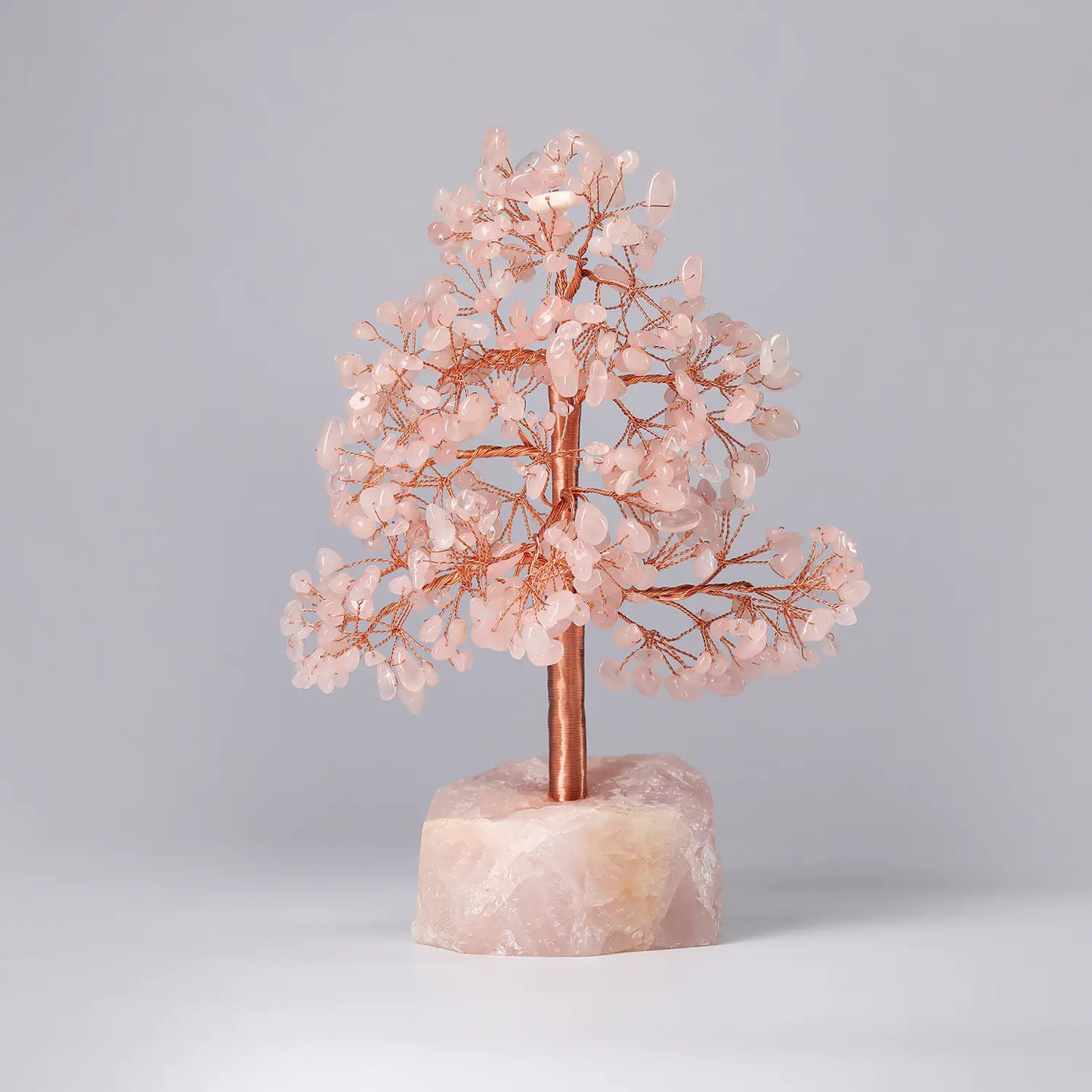 Natural Crystal Chip Handcrafted Copper Wire Tree Decor