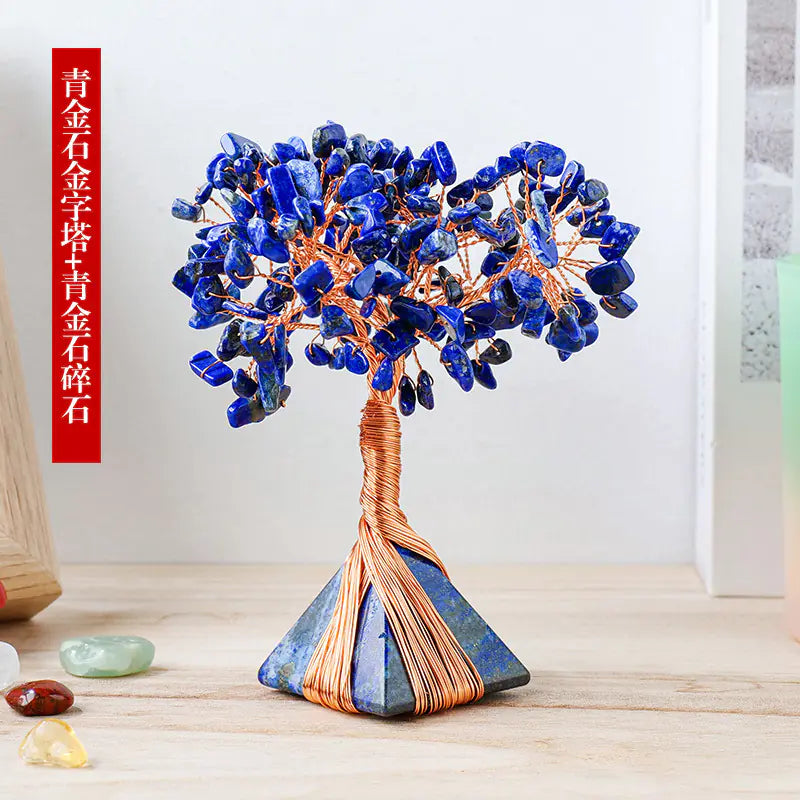 Natural Crystal Pyramid with Orgone Base Energy Tower